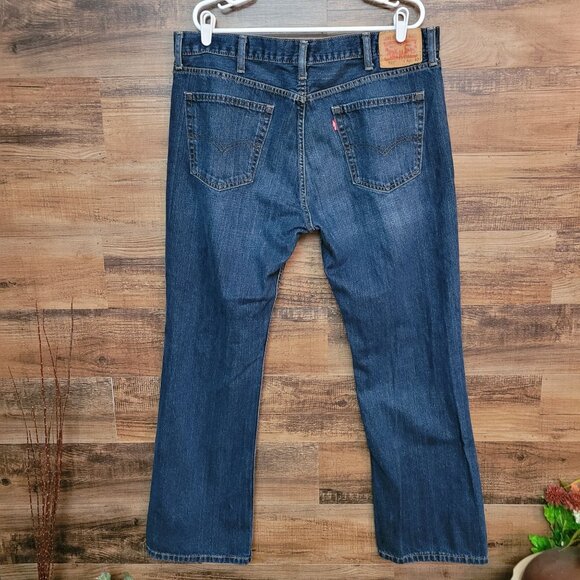 Levi's Jeans Mens 40x32 Slim 527 Bootcut Dark Wash Cotton Denim Western - Picture 2 of 10
